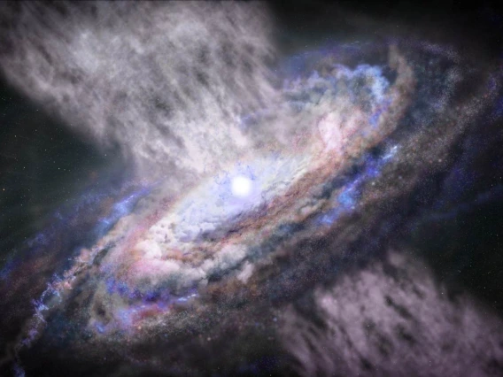 Artist's illustration of a quasar
