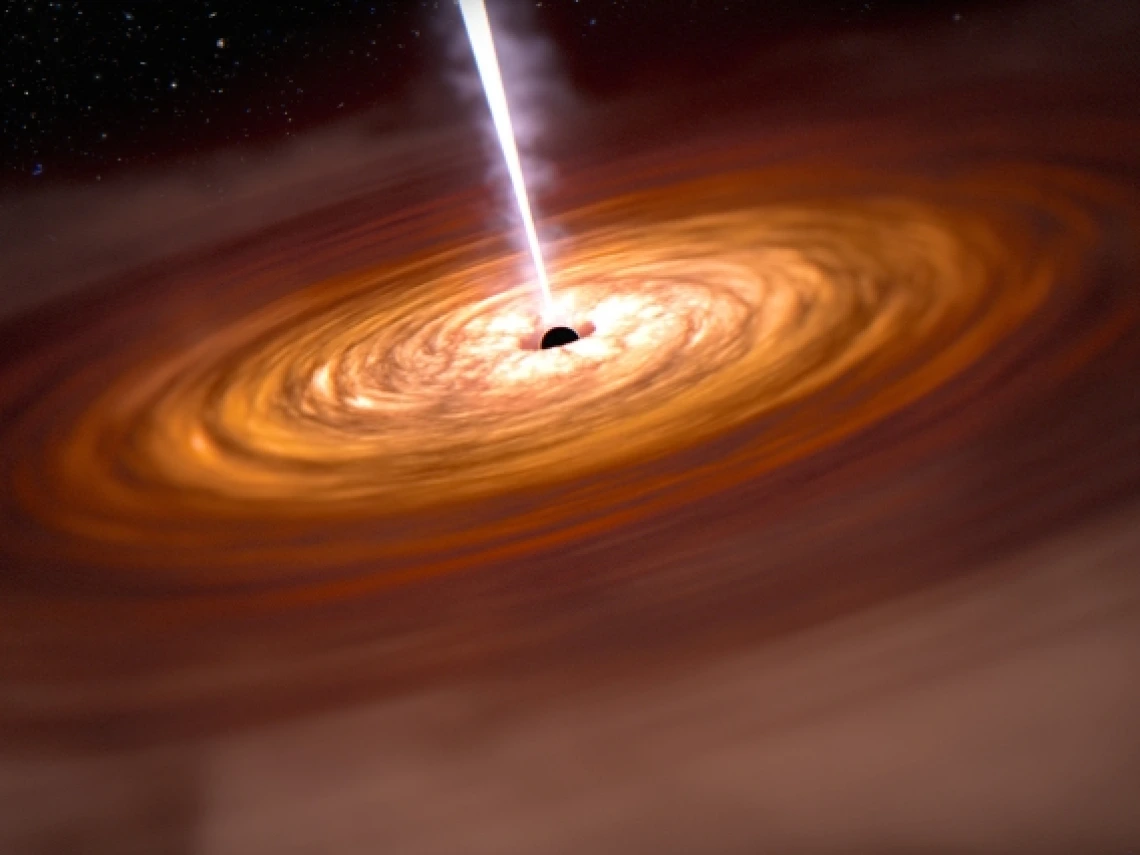 Artist's impression of a quasar